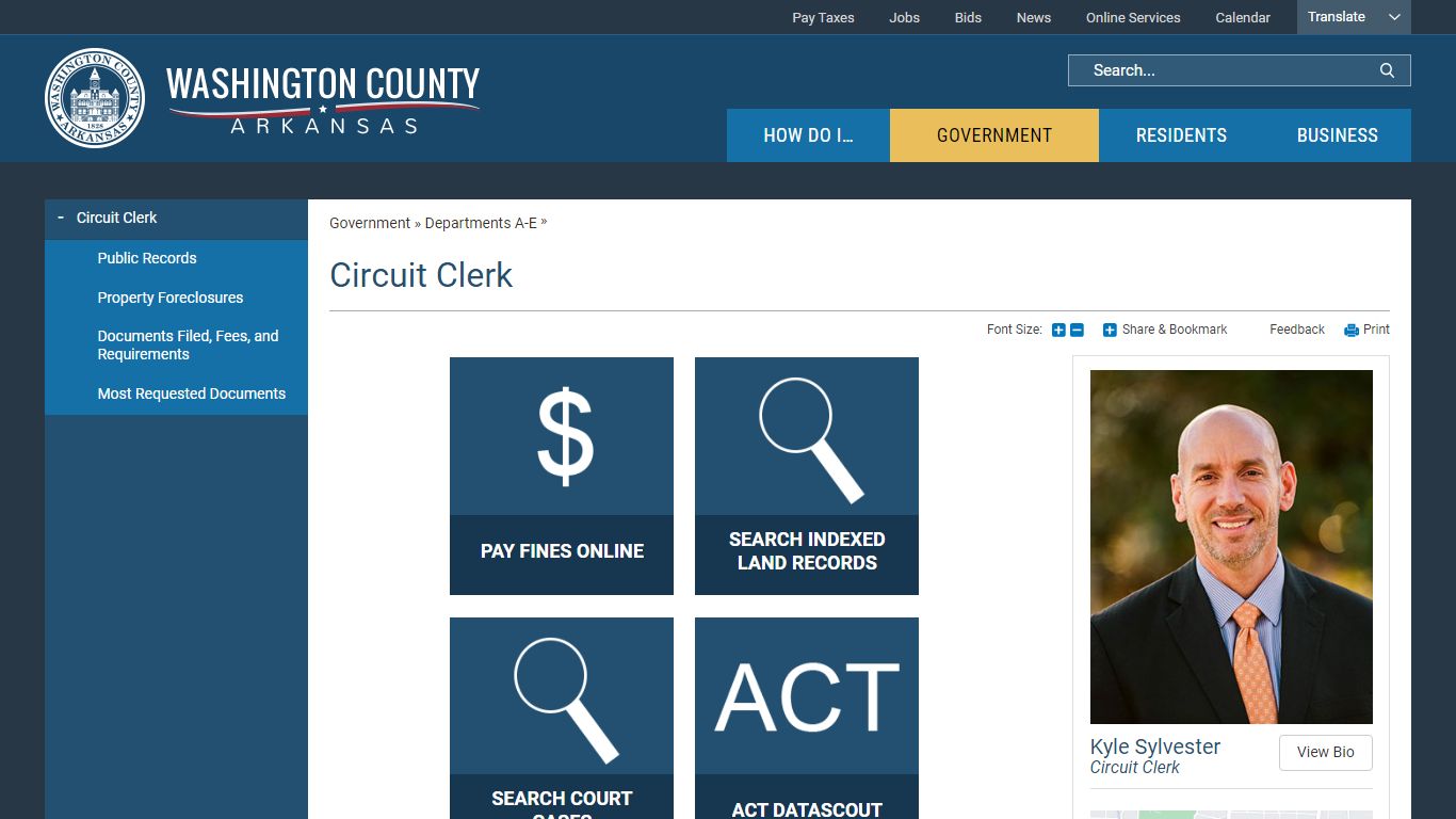 Circuit Clerk | Washington County, AR